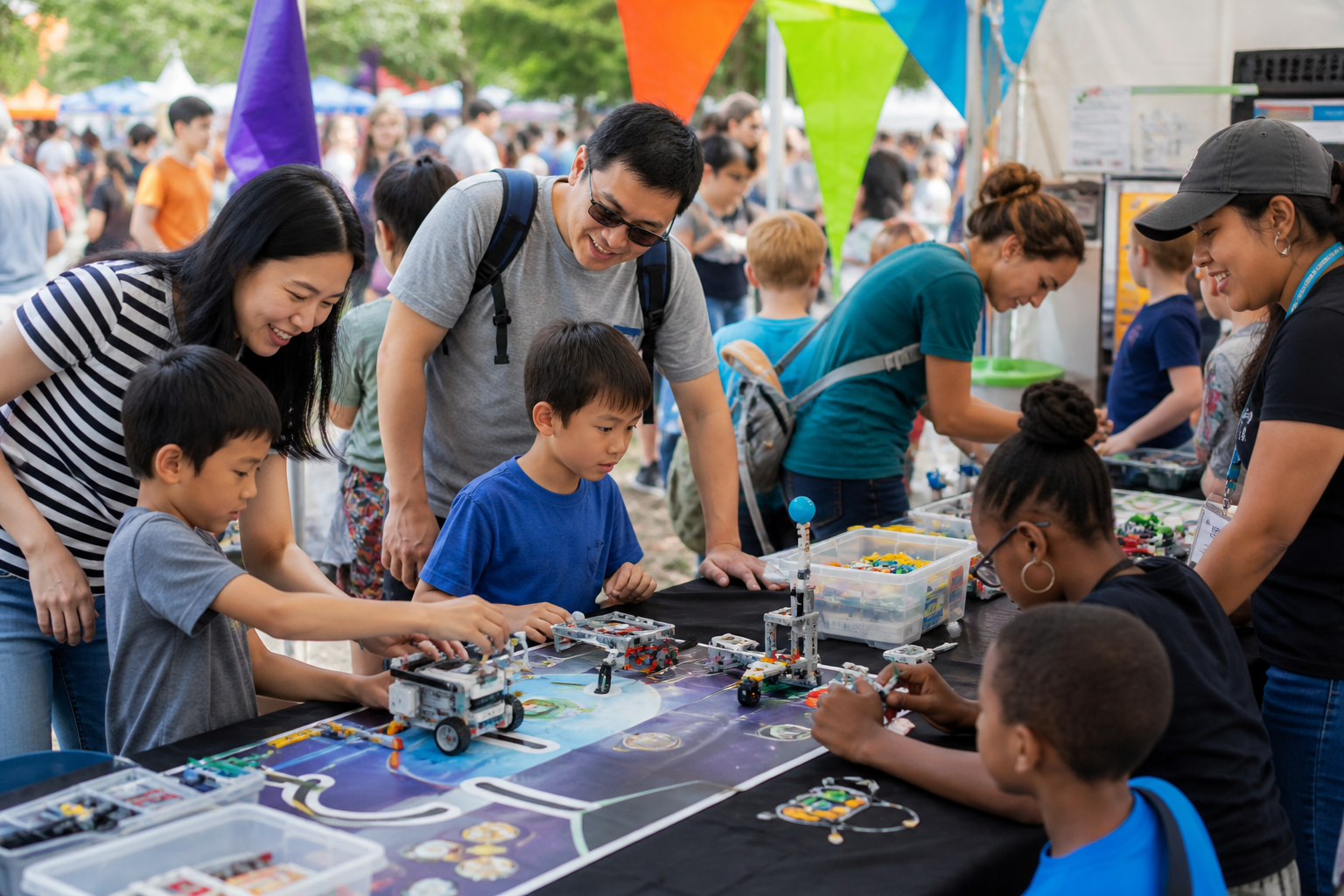 Community festival STEM activity tables